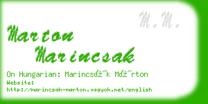 marton marincsak business card